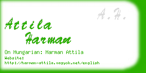 attila harman business card